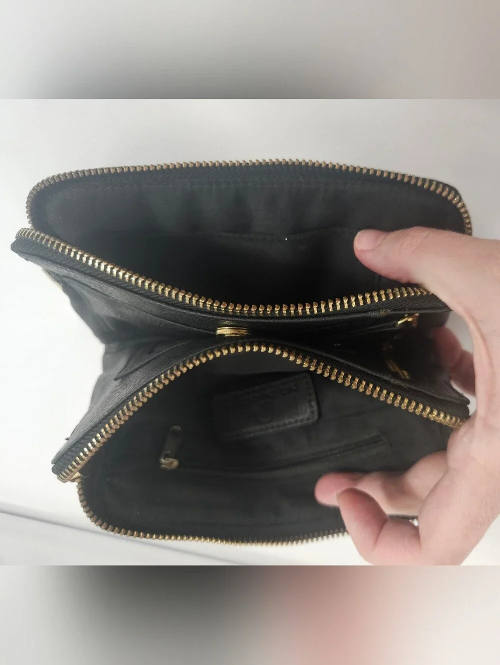 Big Buddha Pebbled Faux Leather Black With Gold Hardware 7.5x4 Wallet